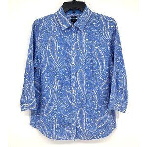 Blue Paisley Women's Top